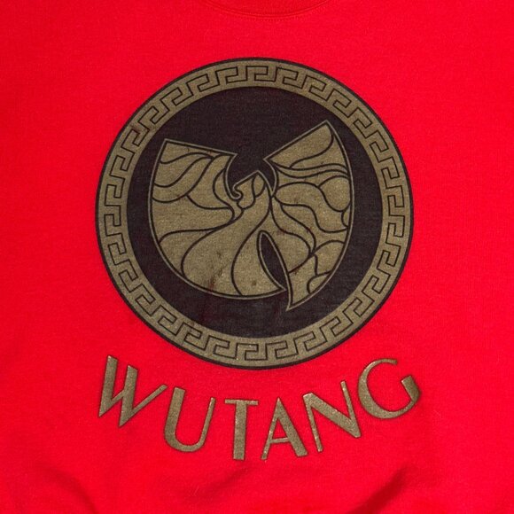 Rare Vintage Wu-Tang Wusace Gold Logo Men's Red Crewneck Sweatshirt Size Medium - Picture 3 of 9
